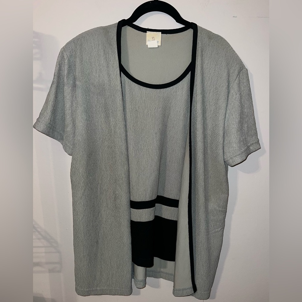 Green and Black Women's Top Blouse